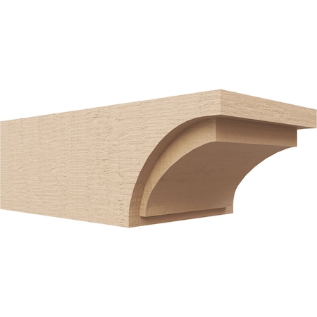 Ekena Millwork 6in. W x 4in. H x 12in. L Rivera Woodgrain TimberThane Rafter Tail, Primed Tan RFTUR06X04X12RIVRCPR